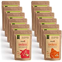 Cherky ECO Superbites Crujientes Selección. Snack Horneado con Frutos Secos y Superalimentos. Beef Jerky 12ux30g.